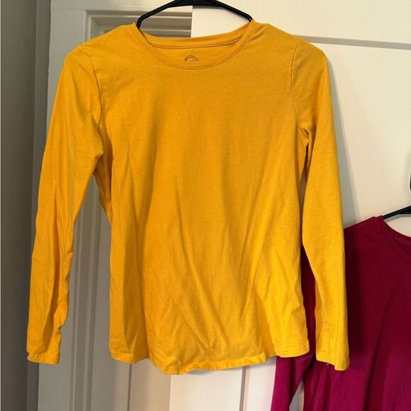 Wonder Nation Yellow and Pink Long Sleeve Tees - Picture 3 of 9